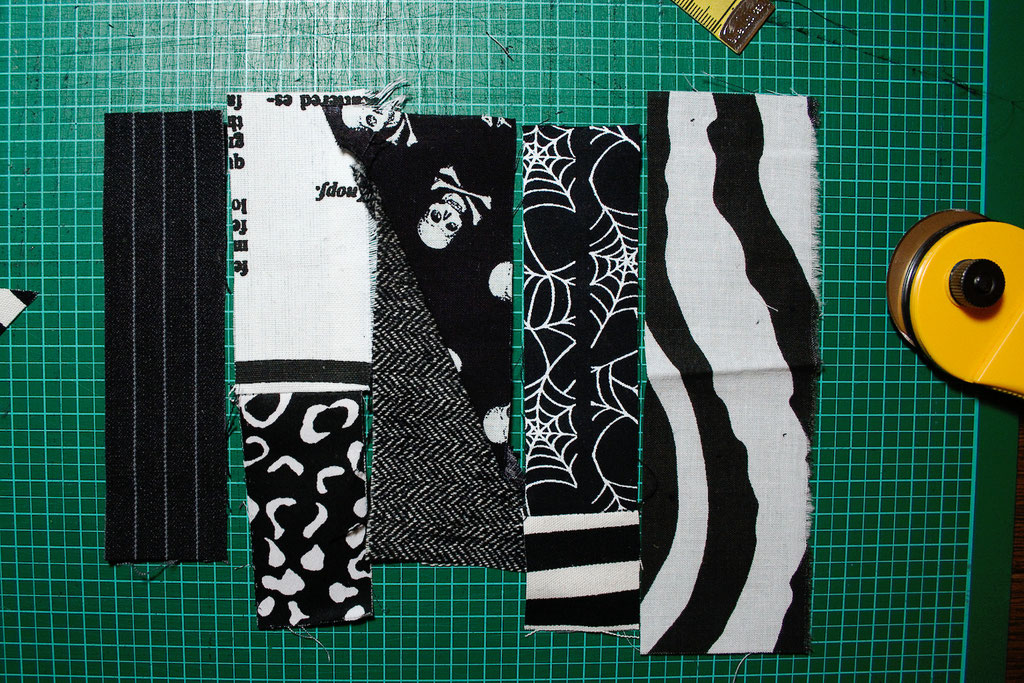 Punk Patchwork - Mug Rug nähen und mehr - Streifen - Zebraspider DIY Blog