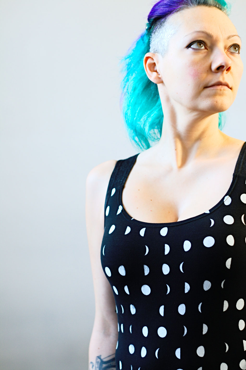 Moon Phases collection out now! - Tencel organic cotton goth moon print dress - Zebraspider Eco Anti-Fashion