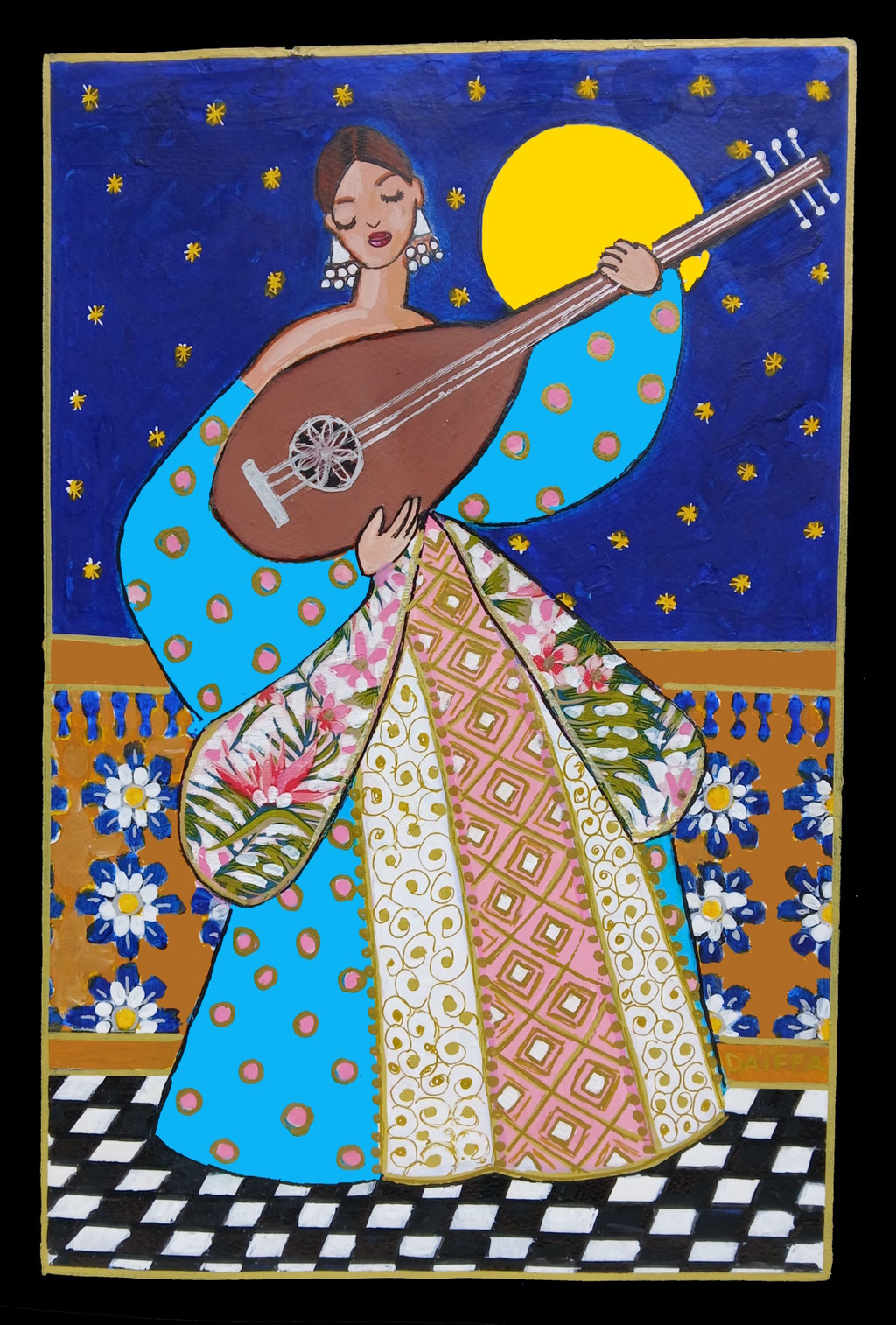 Daiffa_AU CLAIR DE LA LUNE_2025_technique mixte_30x40 cm_150 €