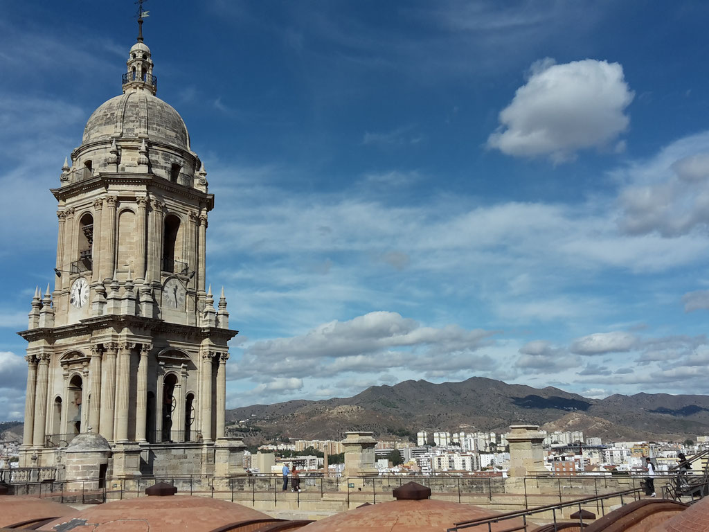 Auf dem Dach der Kathedrale Málagas