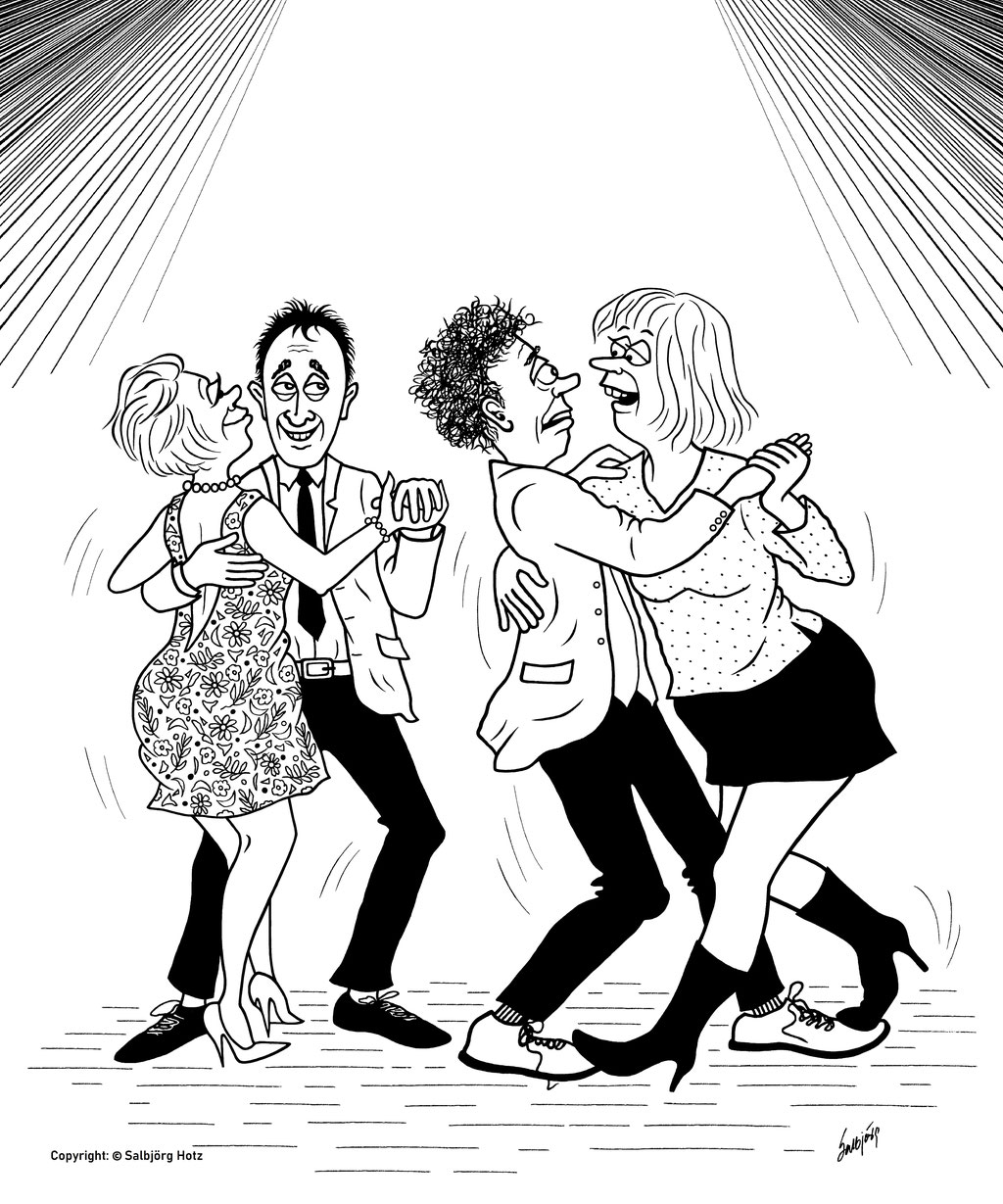 "Stop whinging, for heaven's sake! I'm sure I have everything under control and can lead the dance just as well as any man!"