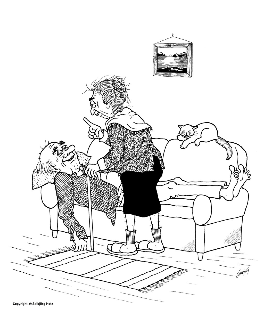 "You're showing off your bare feet in front of decent people! What kind of rudeness is that, the way you're behaving?"