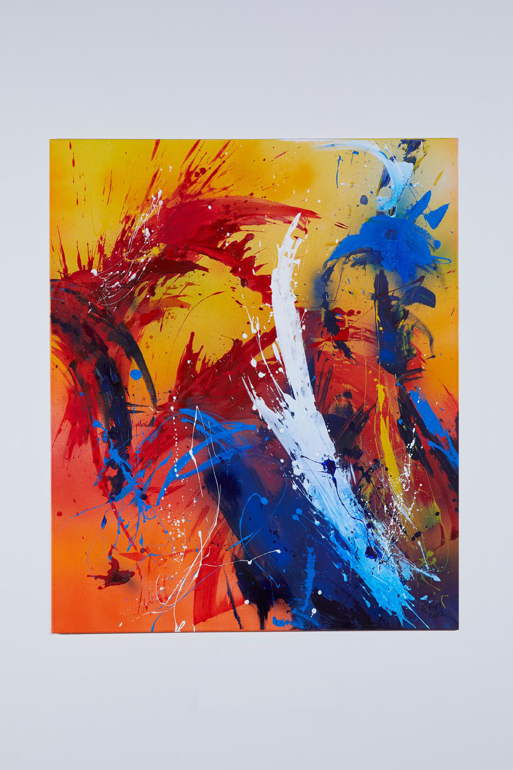 Eva Peschke 11 Inferno, 2021 - 100 x 120cm, Acryl auf Leinwand - verkauft