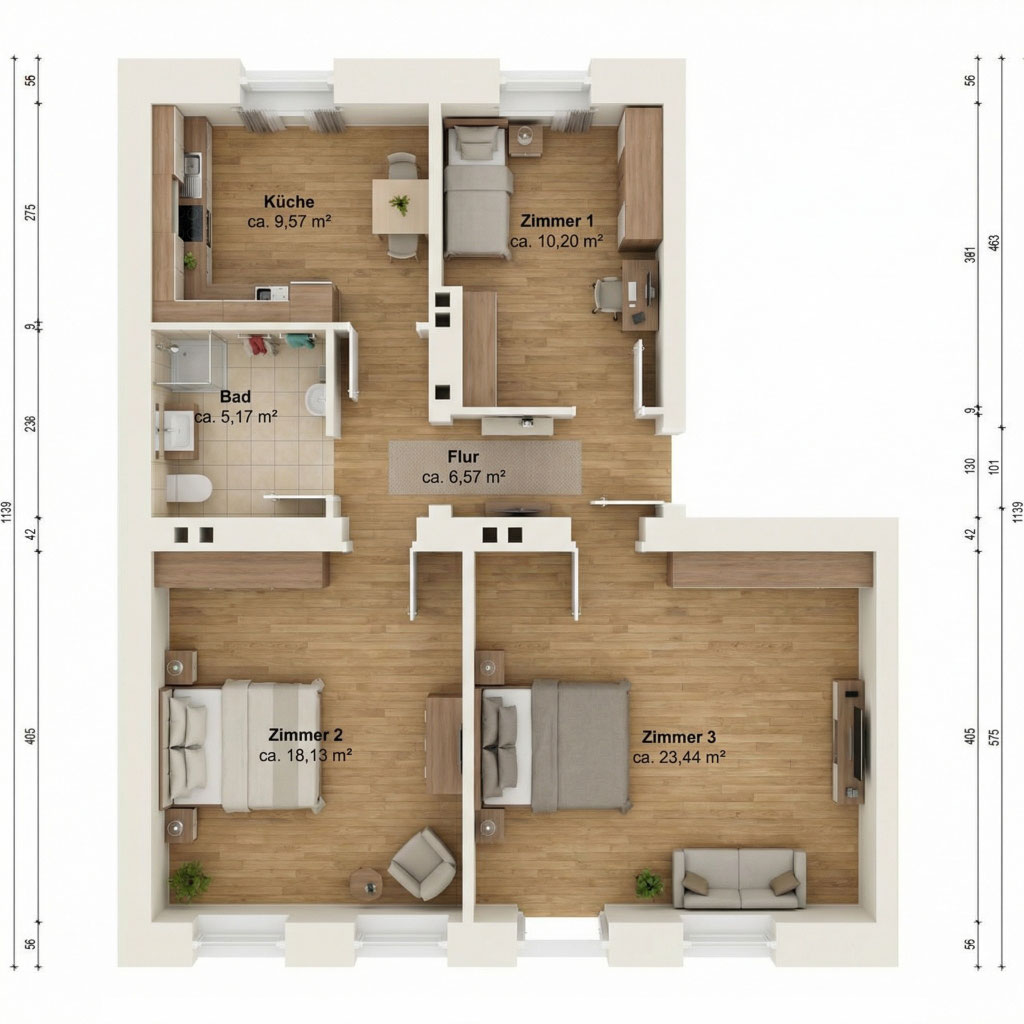 Grundriss-Optimierung Berlin für Immobilienverkauf