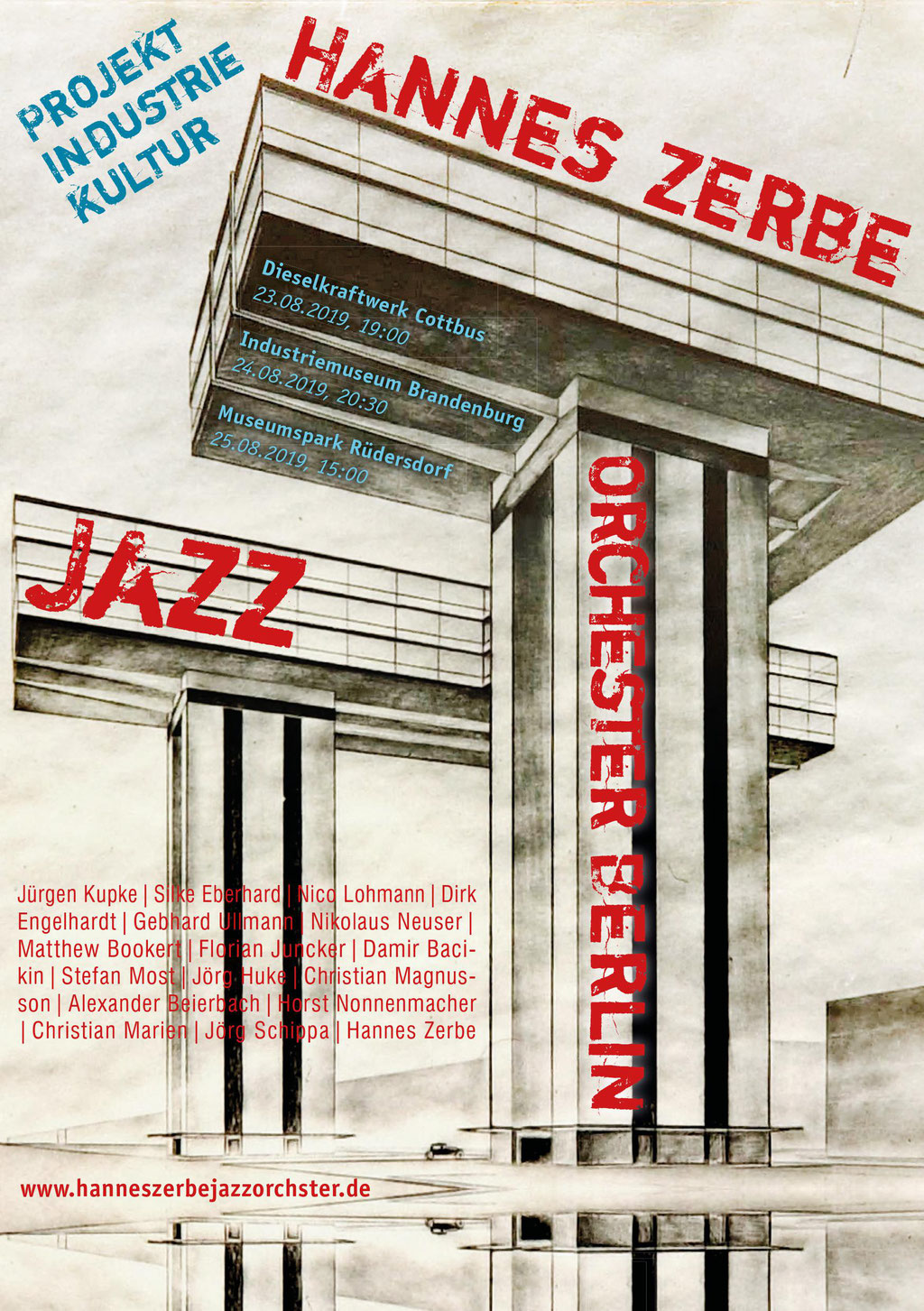 The Hannes Zerbe Jazz Orchestra Berlin is an unconventional bigband which exists since 2011. Musicians well-known in Berlin’s and the international jazz scene play under the direction of Hannes Zerbe who is regarded a founding father among jazz musicians in the German Democratic Republic.