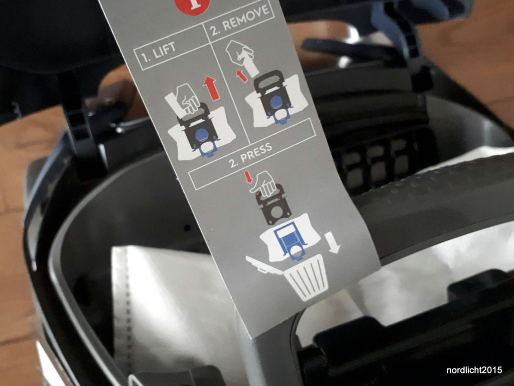 Die Handhabung des Staubbeutelsystems