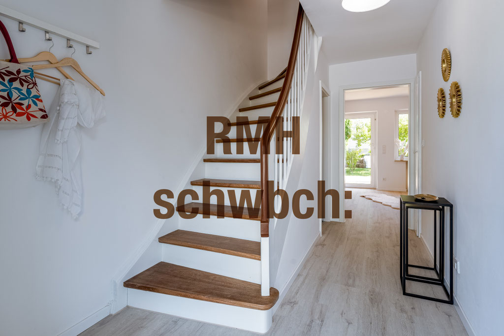 Aufnahme eines renovierten Treppenhauses in Schwabach
