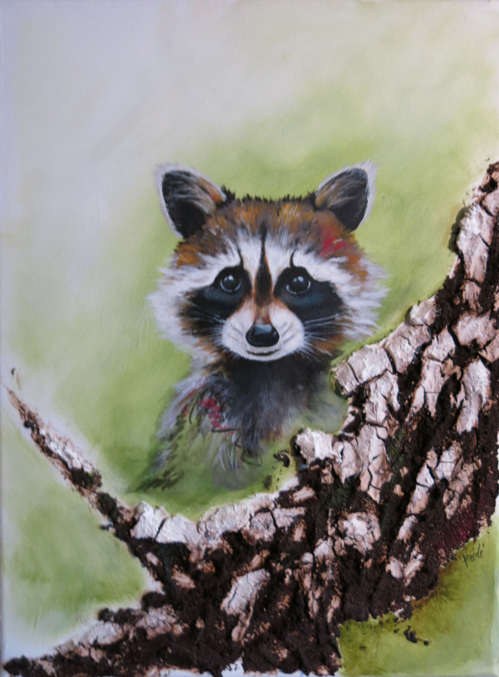 Rocket 30x40 Kaffeesatz/Spachtelmasse/Acryl 2024     VERKAUFT