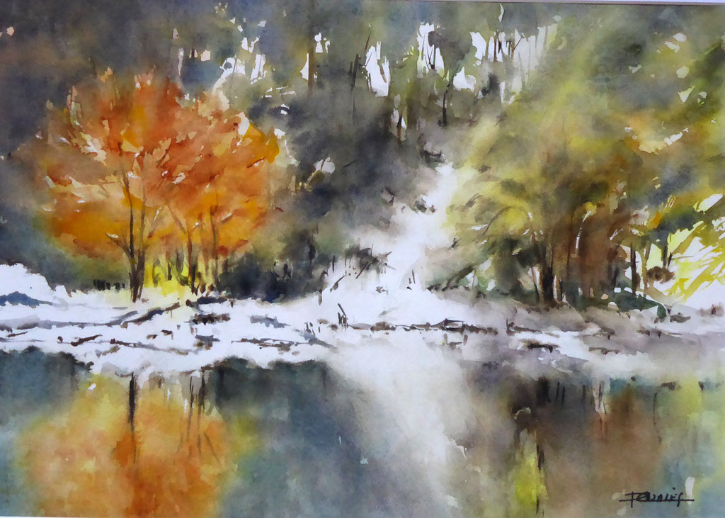  Bethmale - Neige d'automne -54x65cm