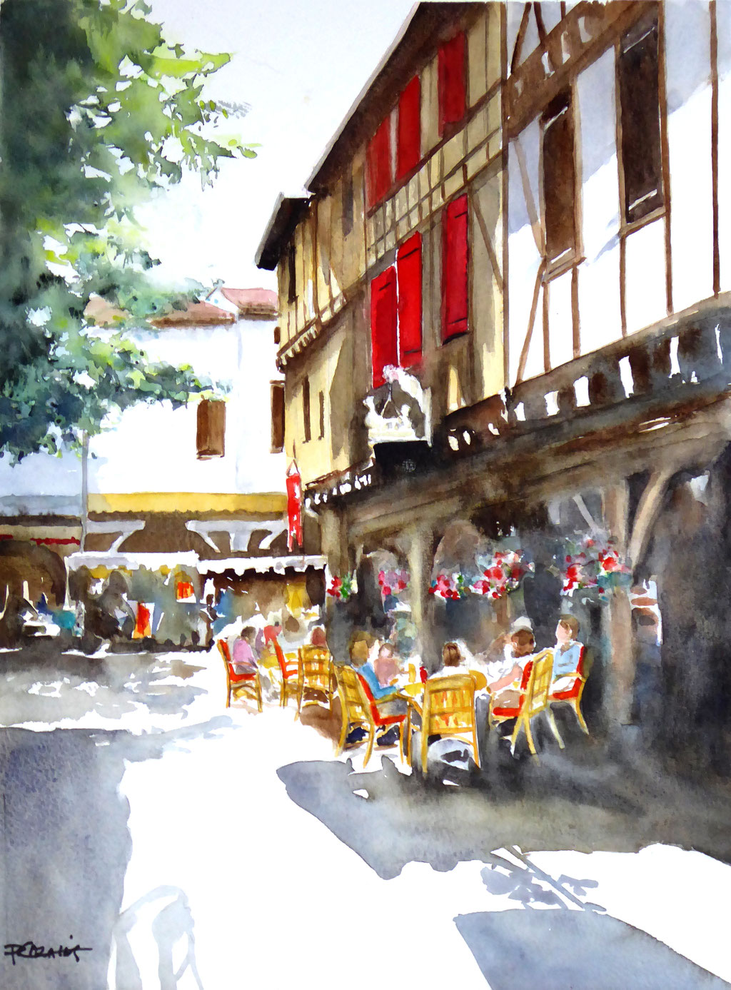 Le café Atmospher- 65x55cm - non disponible