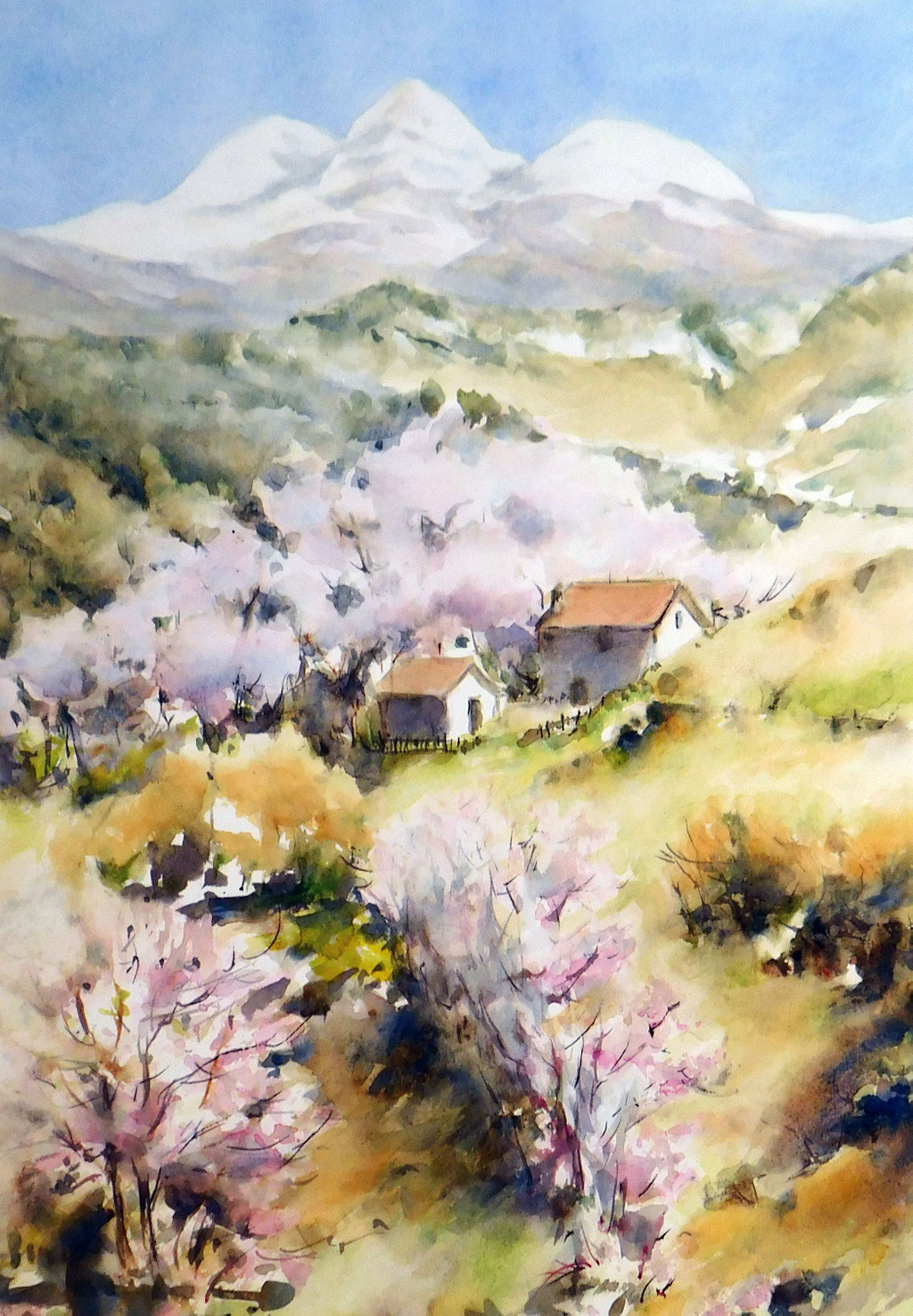 "Les trois soeurs" Aragon - 65x50 cm (dimension avec cadre)