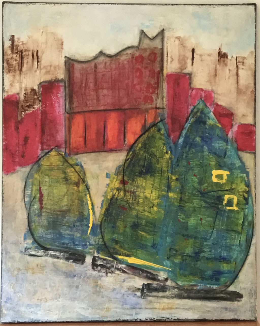 Hamburg schön bunt! Acryl auf Leinwand, 80 x 100 cm / nicht verfügbar