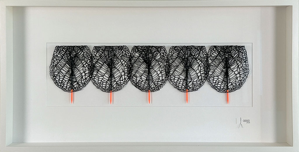 "Mikadolace in a row", Susanne Kramer, Garn 