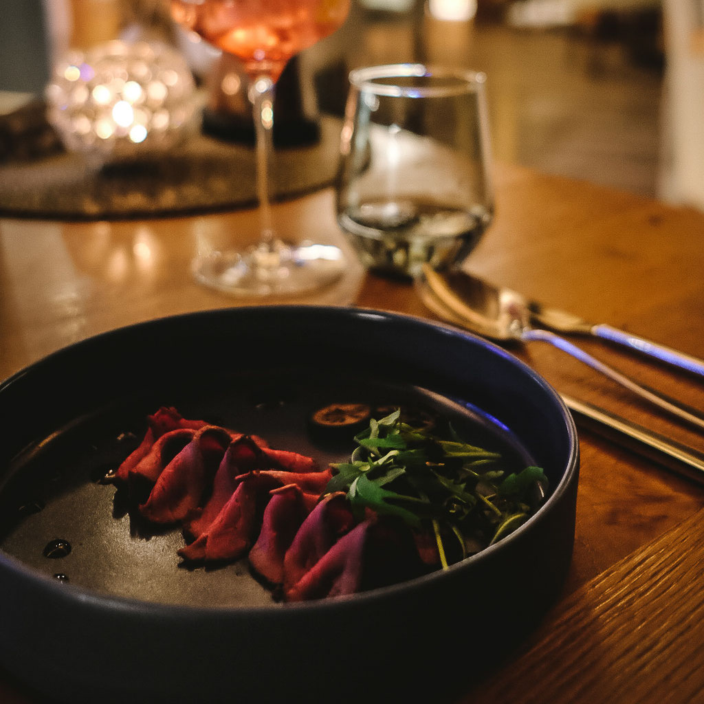 Panoramic restaurant at Margarethenstein in Kaprun with stylish alpine interior and regional cuisine
