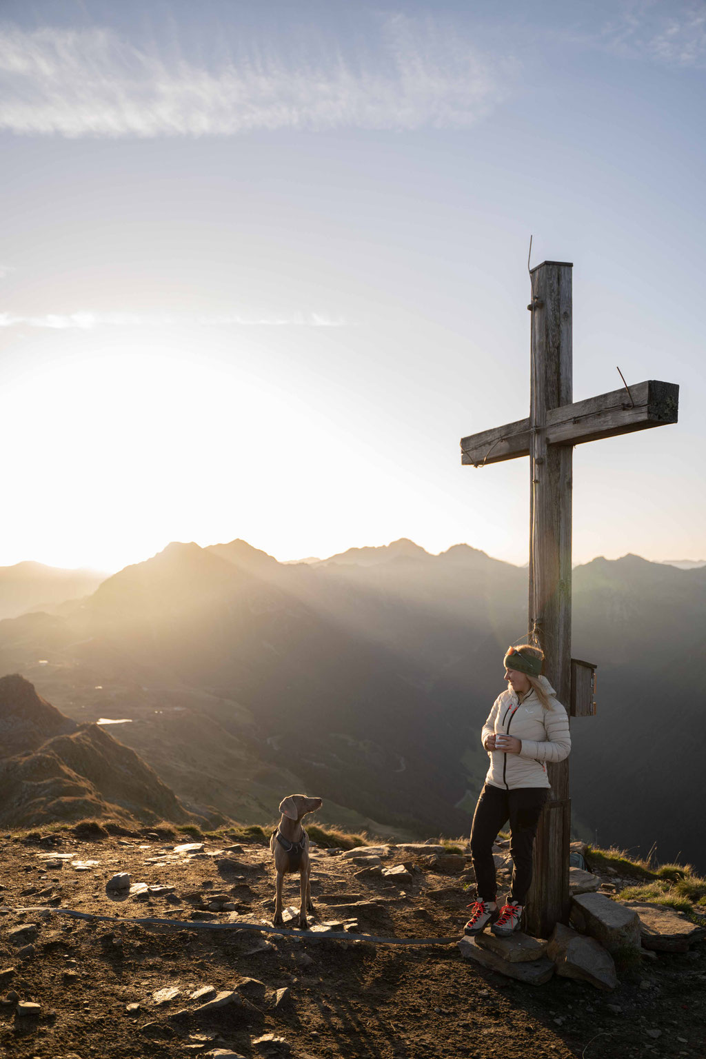leichte Sonnenaufgangswanderung zur Flecknerspitze, aussichtsreicher Gipfel im Passeiertal, Jaufenpass - Südtirol  Wochenprogramm Apfelhotel Farmhouse Torgglerhof