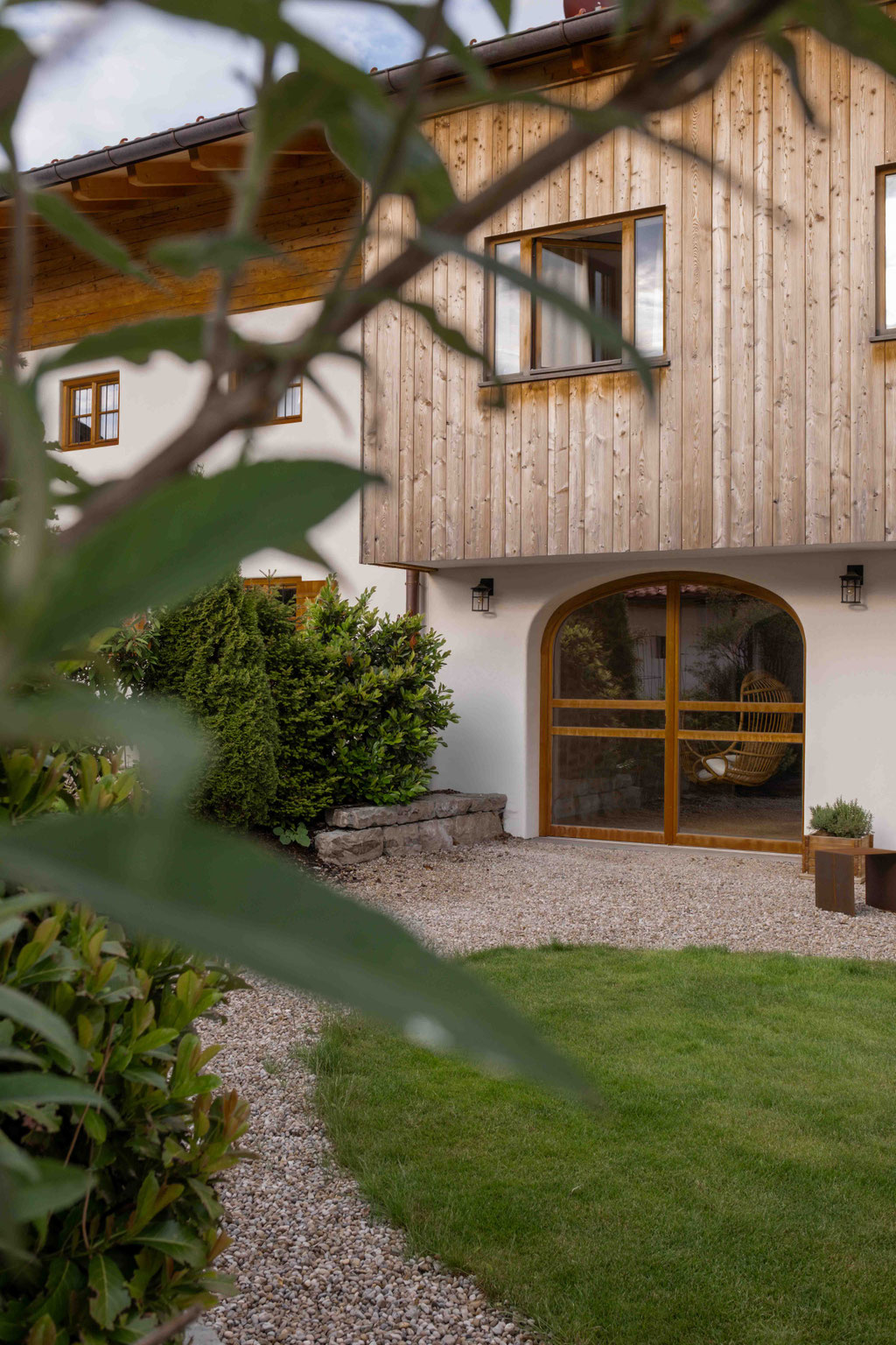 Außenaufnahme Detail eines traditionellen Bauernhauses in Bayrischzell