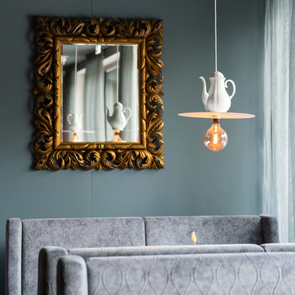 A stylishly furnished lounge area at the Hochkönigin Wellness Hotel in Maria Alm, Salzburg
