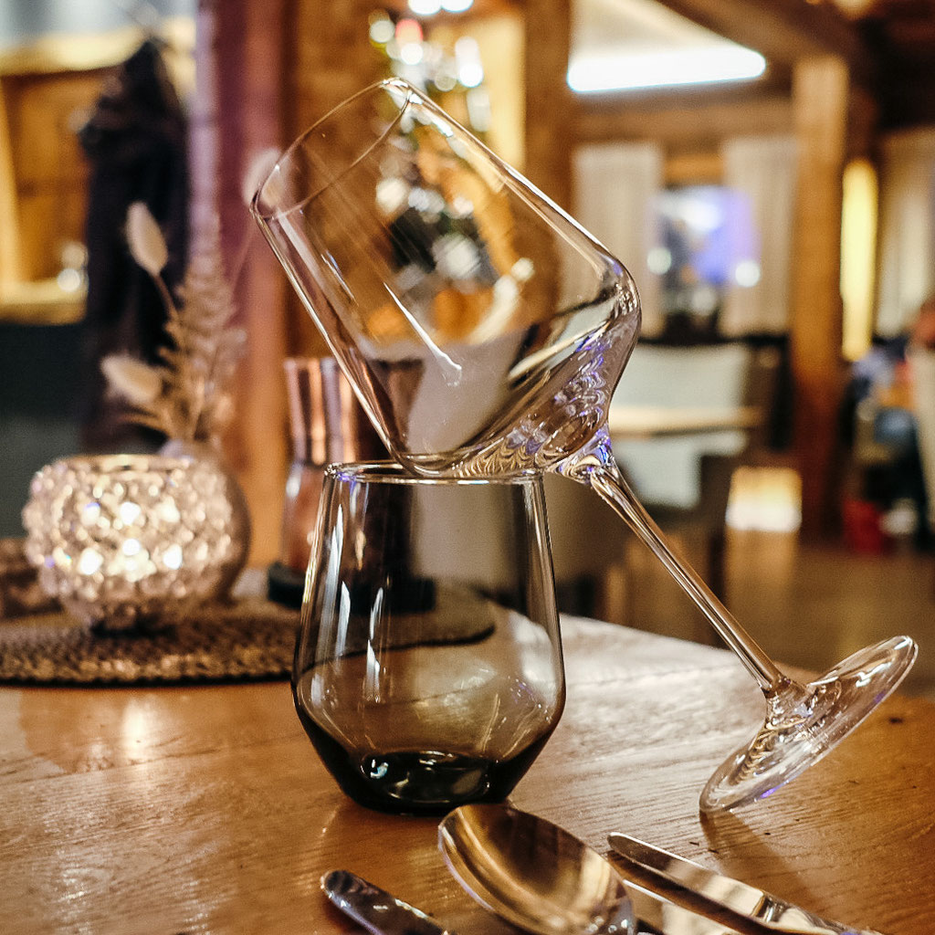 Panoramic restaurant at Margarethenstein in Kaprun with stylish alpine interior and regional cuisine