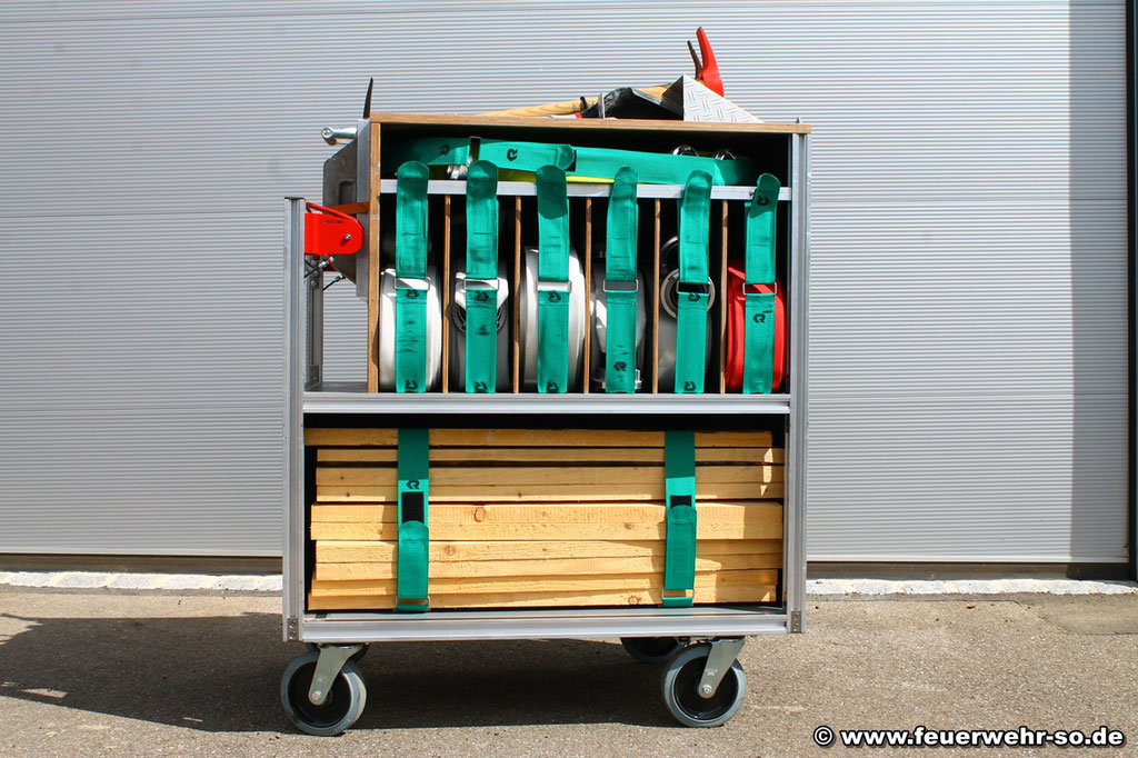 Rollcontainer Feuerwehrtechnische Beladung Hinten