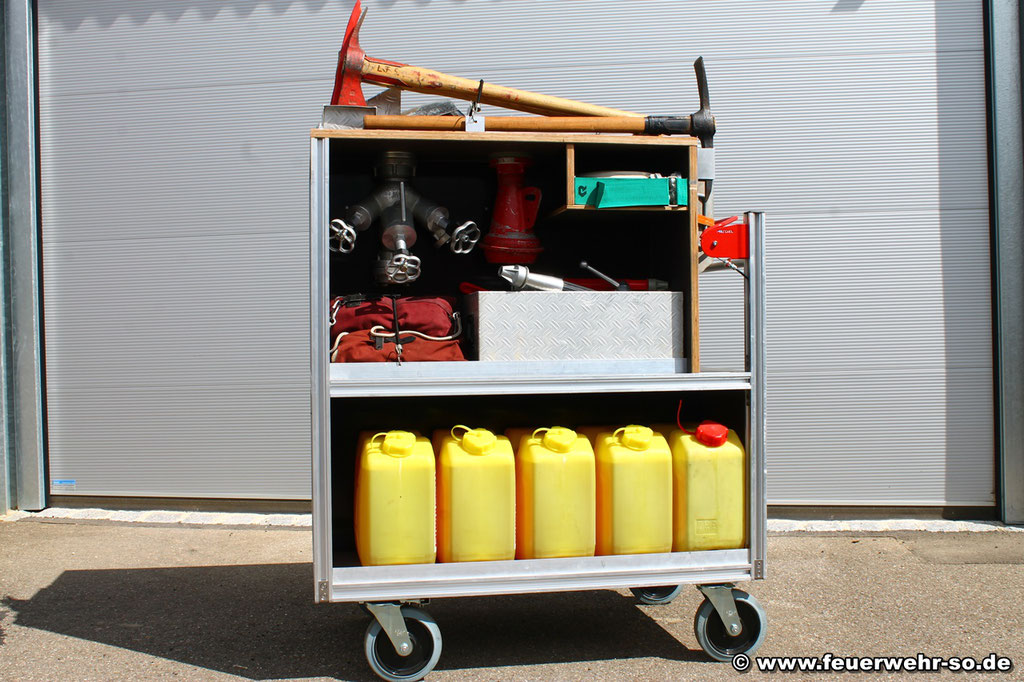 Rollcontainer Feuerwehrtechnische Beladung Vorne