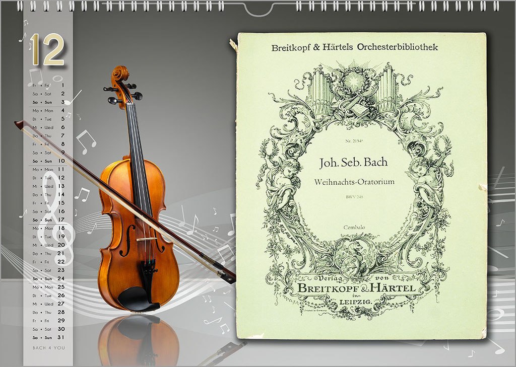 Bach calendar in the Bach Shop.