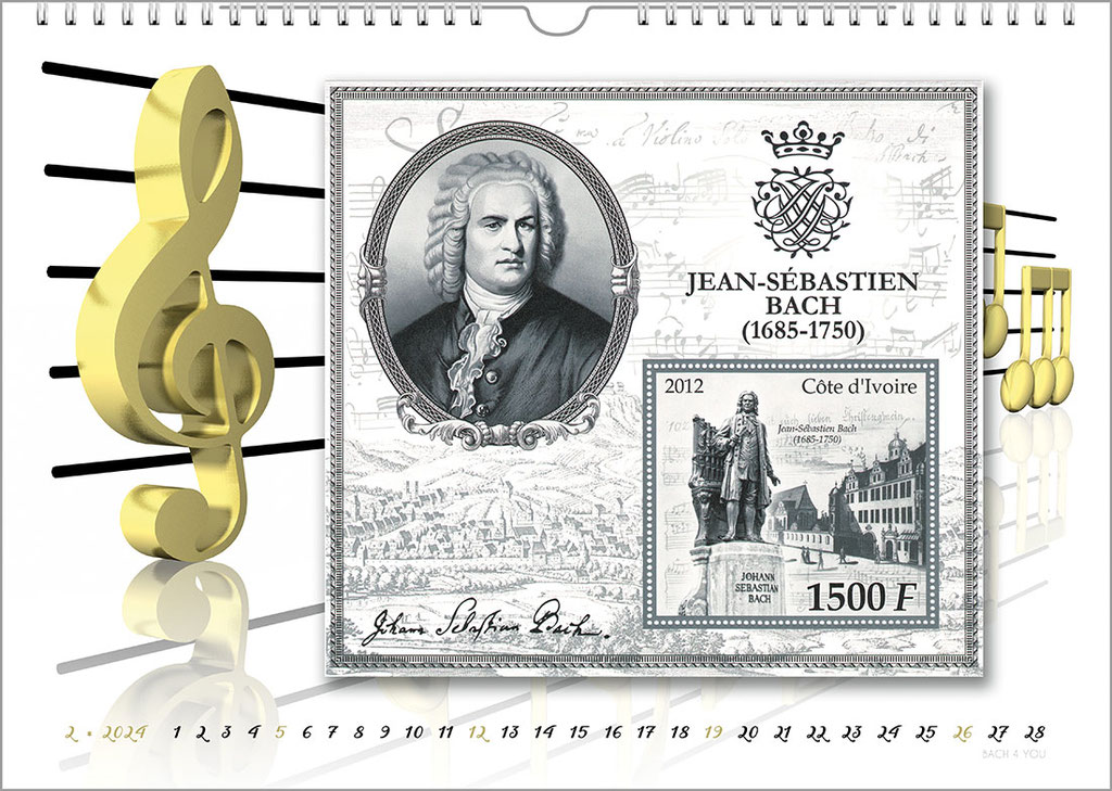 The Bach Stamps Calendar.