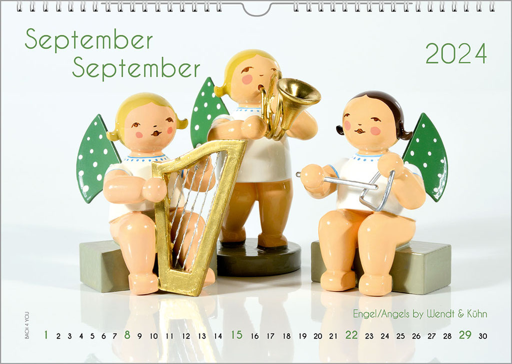 The angels calendar in the Bach Shop.