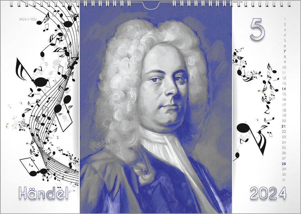 33 composer calendars in the Bach Shop No. 1.
