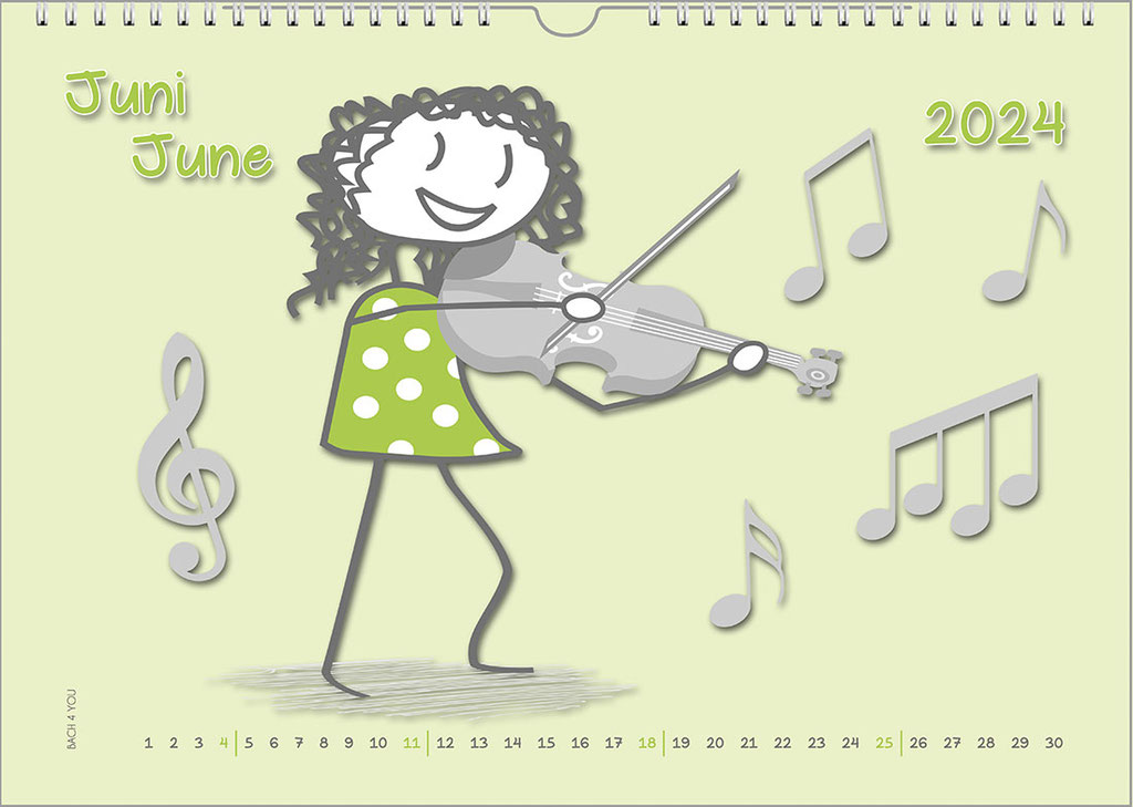 The cute music calendar.