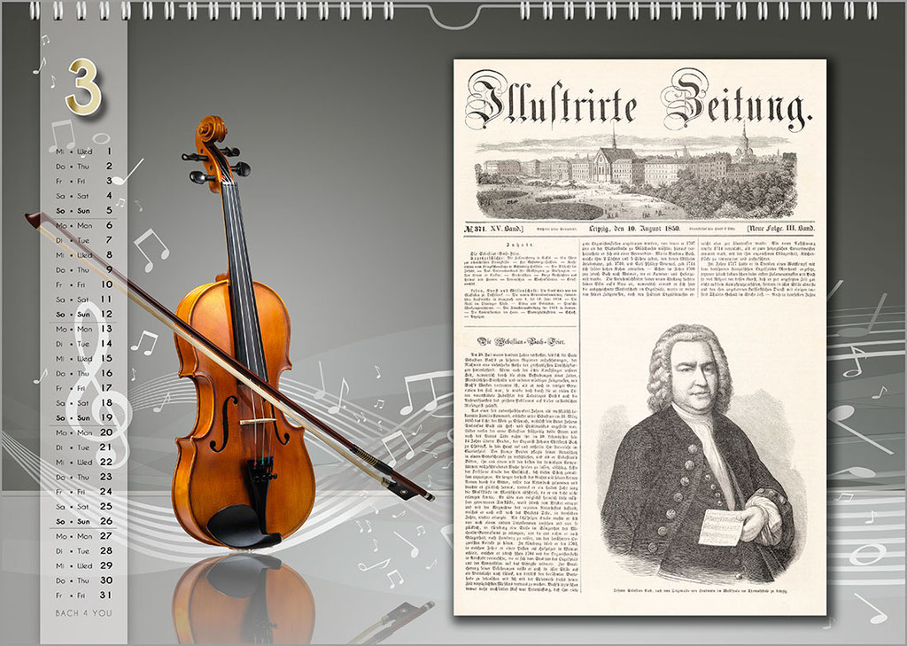 Bach calendar in the Bach Shop.