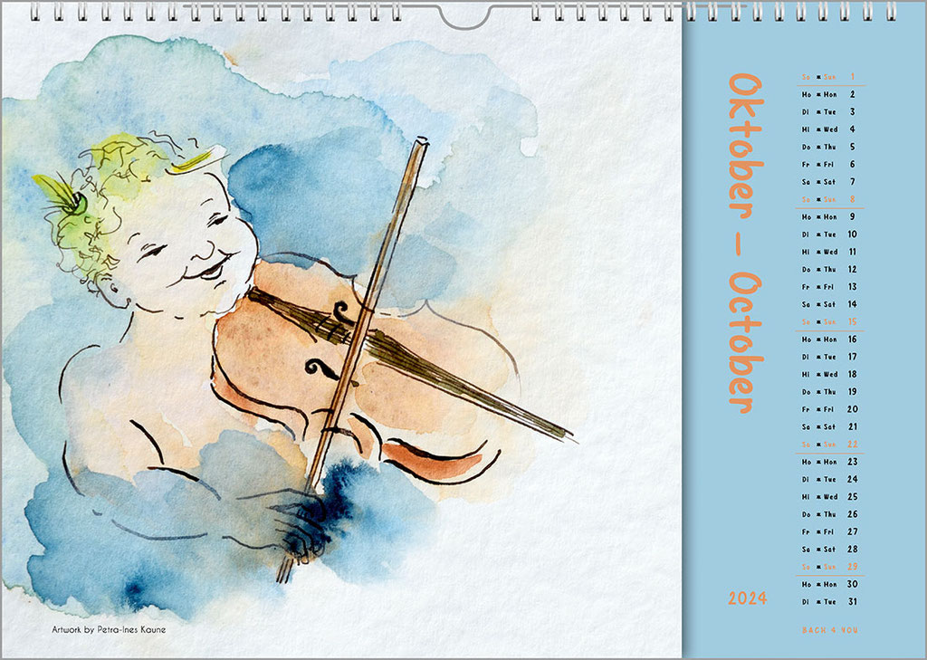 1 of 33 Bach calendars.