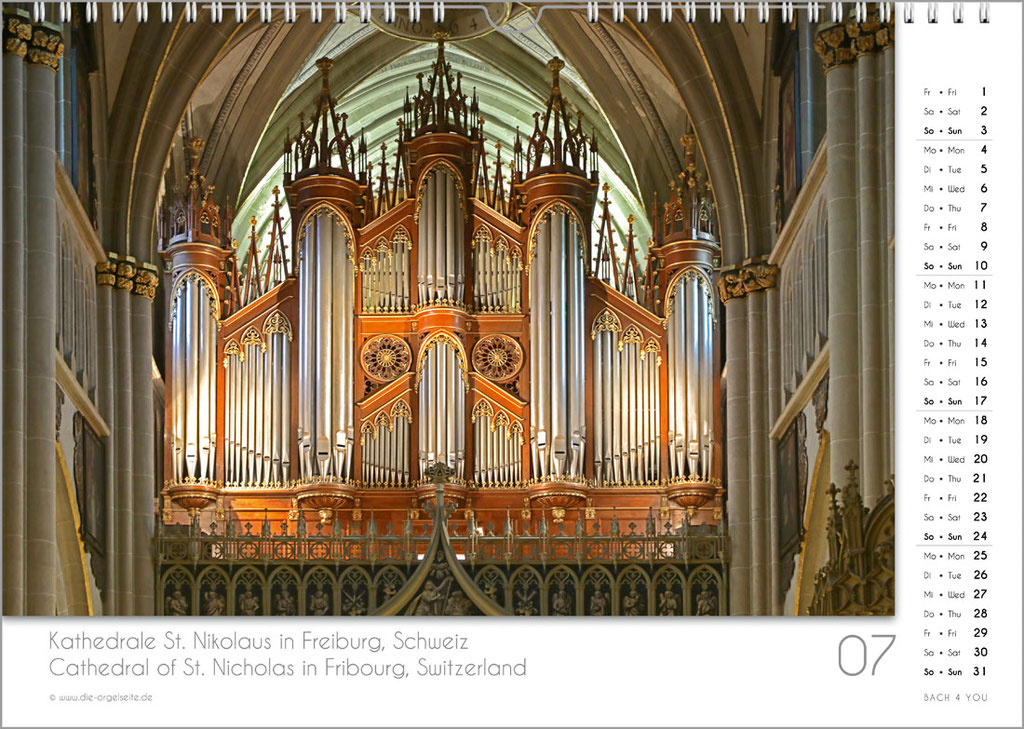 Organ calenders are music calendars.