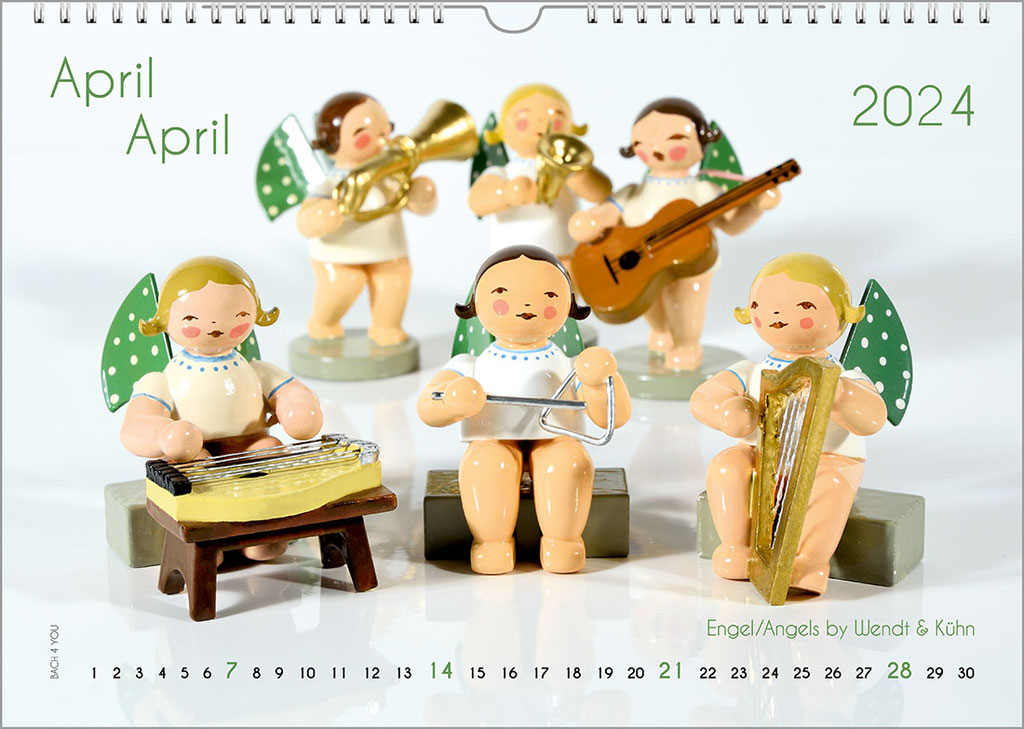 The angels calendar in the Bach Shop.