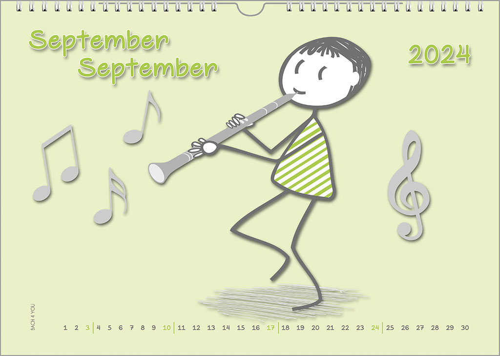 The cute music calendar.