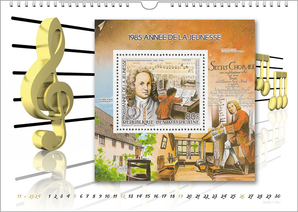 The Bach Stamps Calendar.