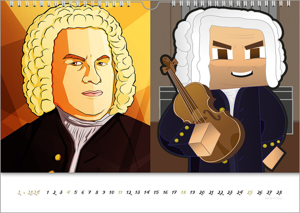 Bach calendar in the Bach shop.
