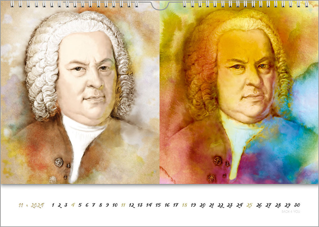 Bach calendar in the Bach shop.