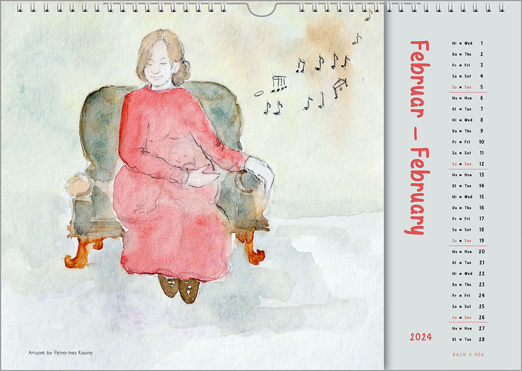 1 of 33 Bach calendars.