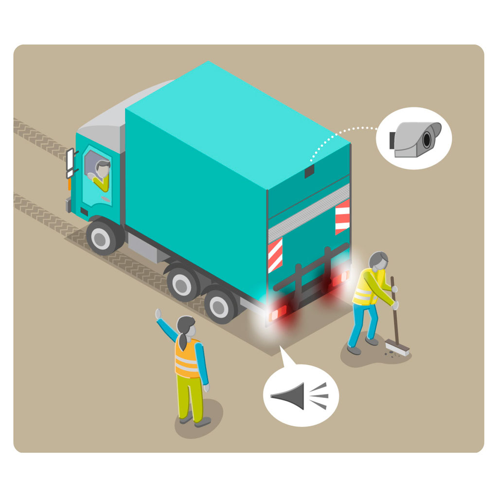 Isometrische Illustration für Arbeitssicherheit