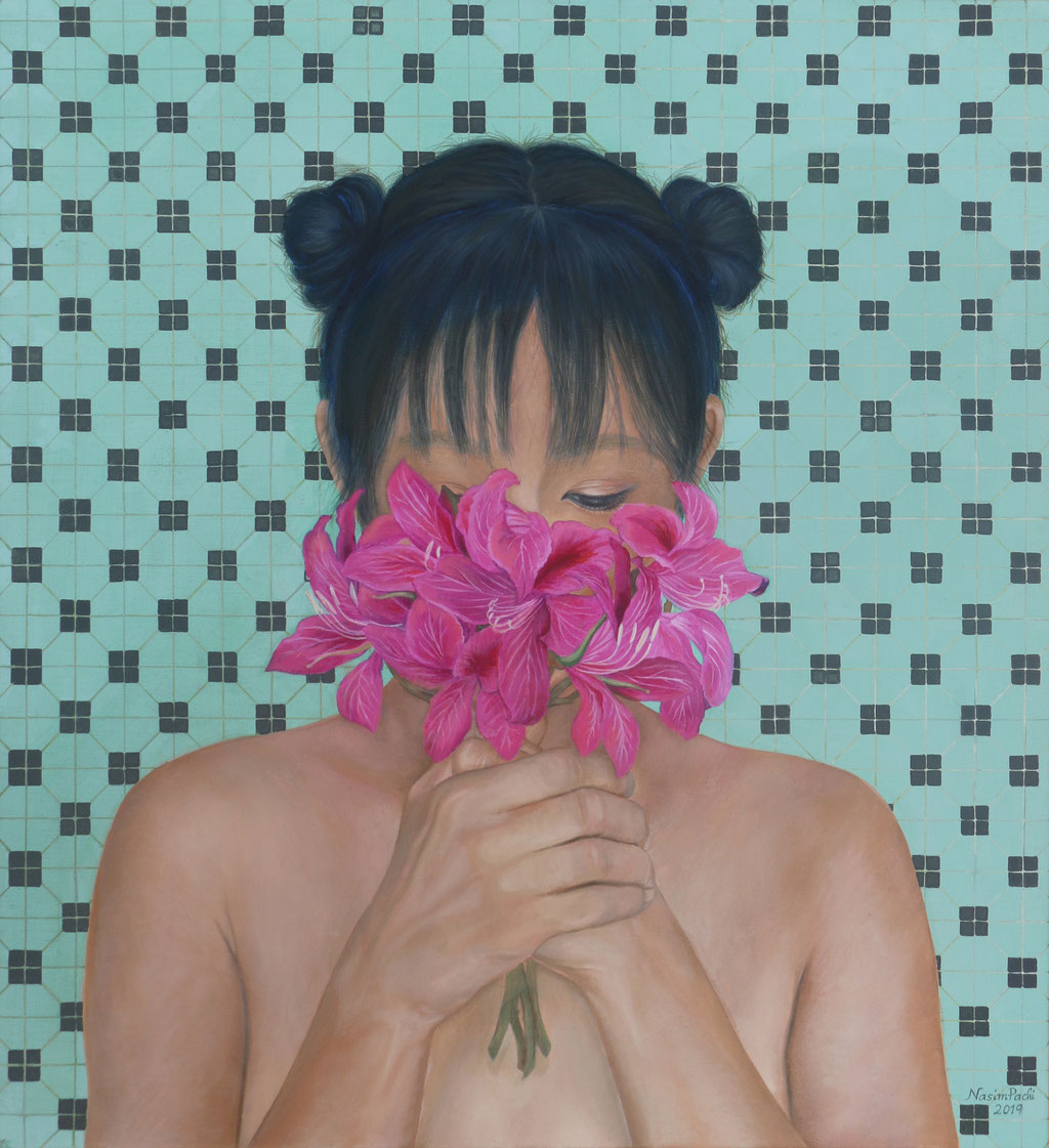 The Scent of Love, 2019 ; 68x60 cm, Oil and Acrylic on Linen (Private Collection)