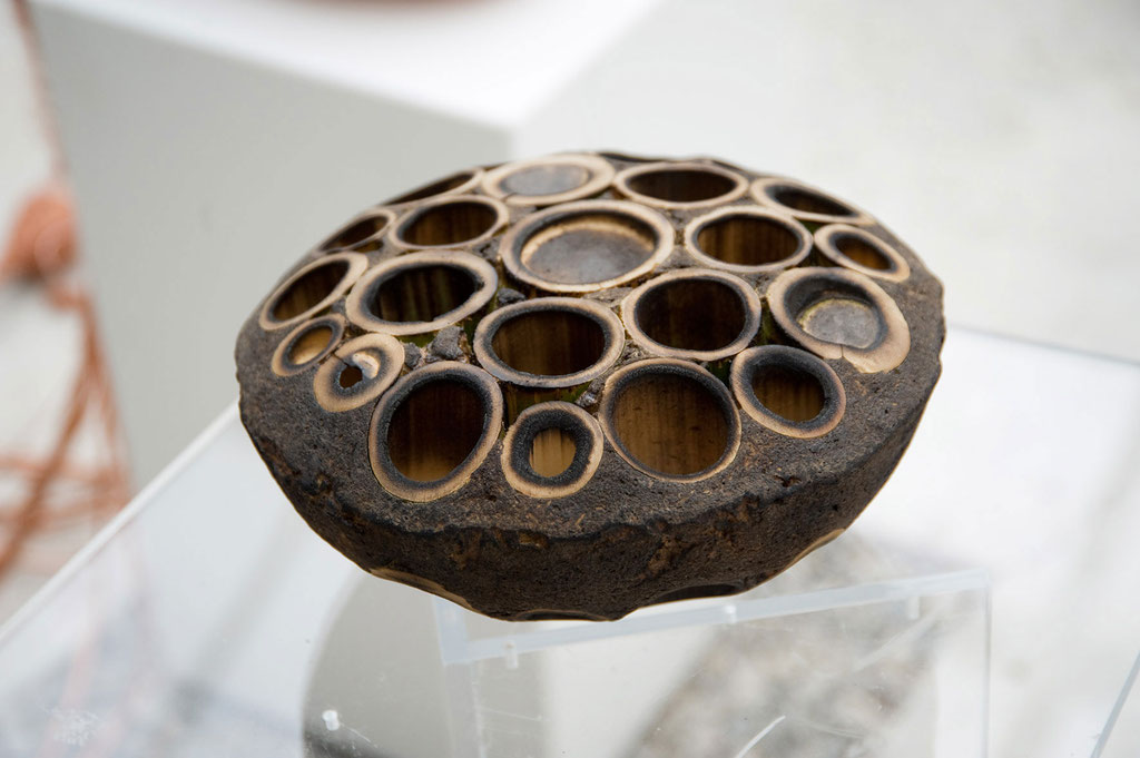 genesis 26 - lotus; 2017; Bambus, Klebemasse; 6/24/24 cm