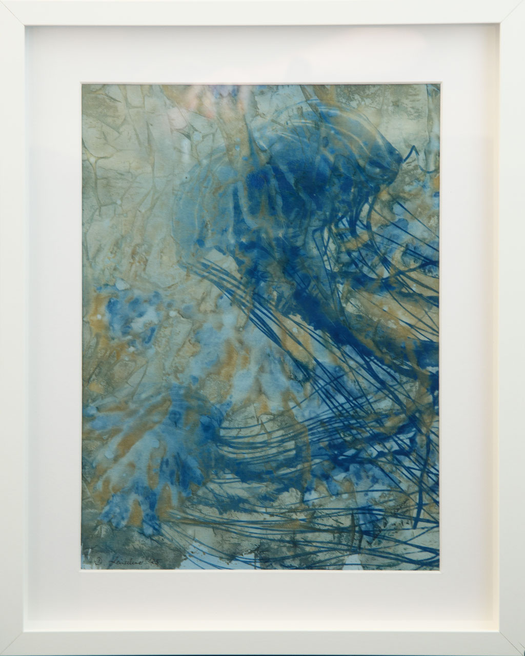 Jellyfish; 2025; Cyanotypie auf Aquarellpapier; 50/40 cm inkl. Rahmen