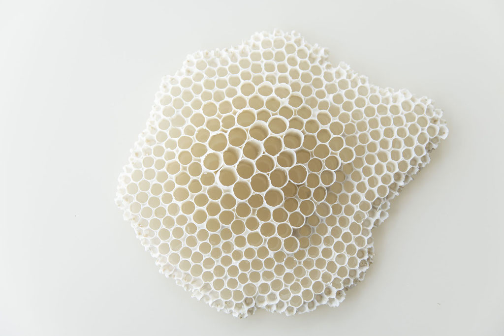 The delicate conquest of the surface; 2020; porcelain; 19/24/4 cm