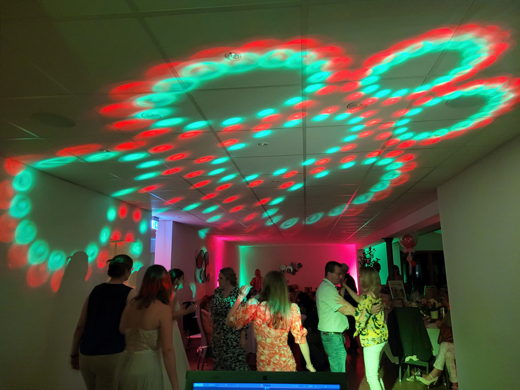 DJ-Lichteffekt bei Hochzeitsfeier im "Haus am Park" Bubenheim
