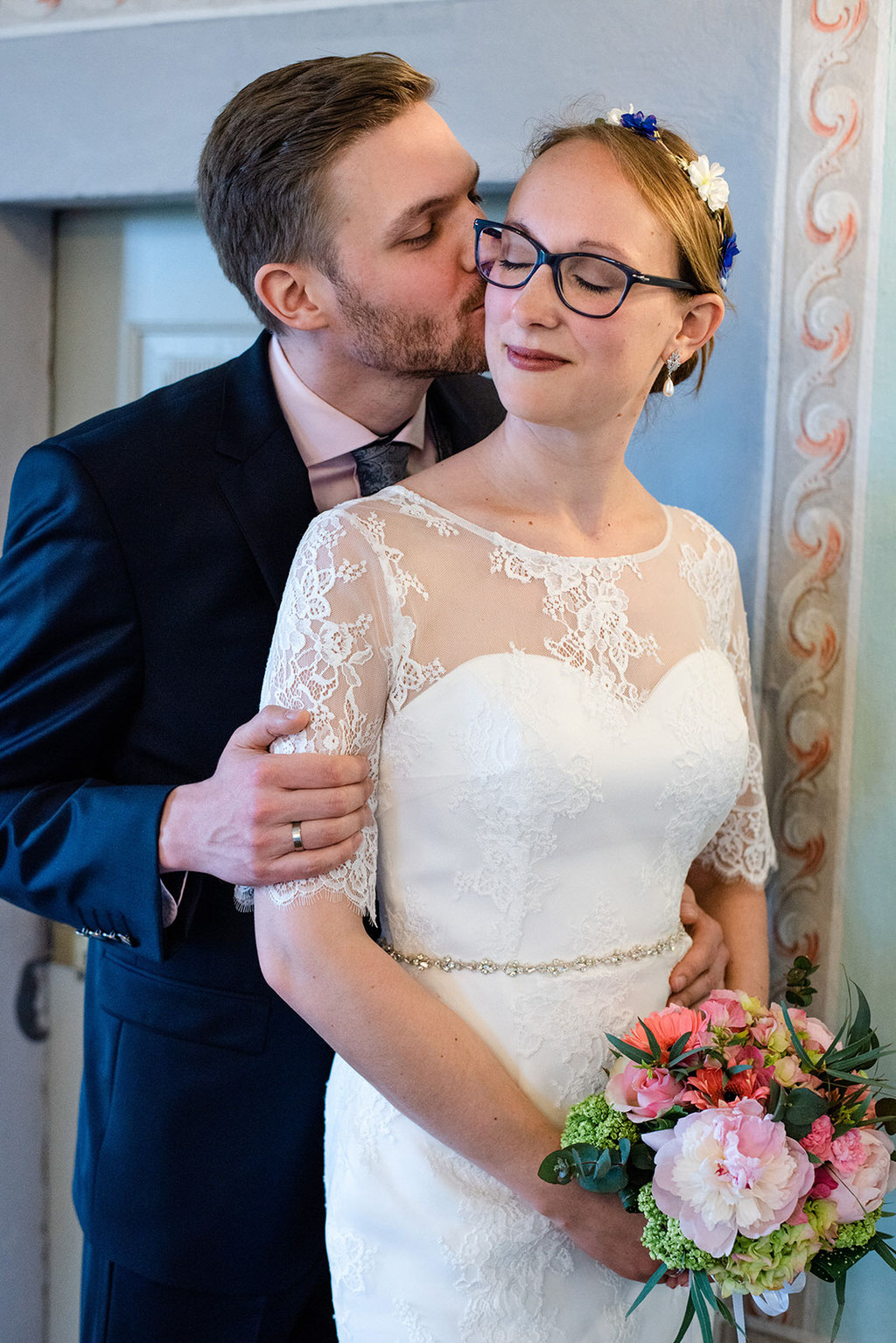 Hochzeit auf Schloss Schwarzenberg im Erzgebirge, Hochzeitsfotos im Regen, Hochzeitsfotograf im Erzgebirge und in Sachsen