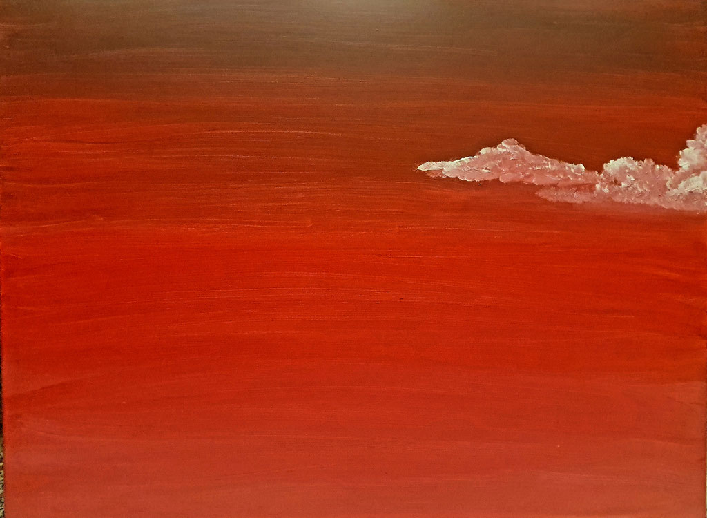 Cloud Red, 60x80 cm, 2023