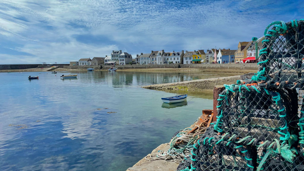 Die Île de Sein, Insel im Atlantik, Finistère, Bretagne
