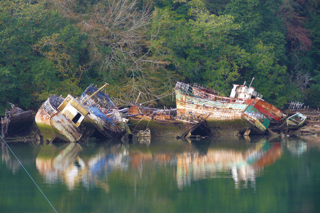 Schiffsfriedhof Douarnenez, Bretagne
