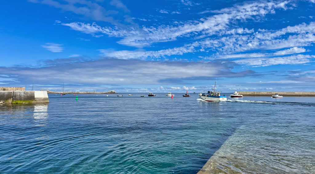 Die Île de Sein, Insel im Atlantik, Finistère, Bretagne