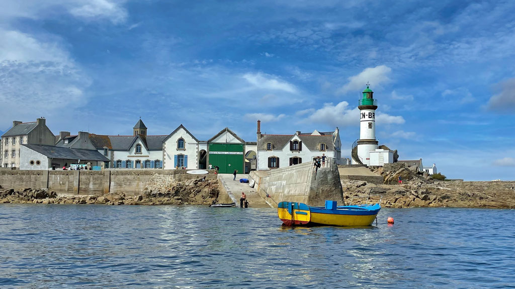 Die Île de Sein, Insel im Atlantik, Finistère, Bretagne